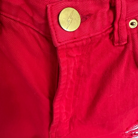 AVIATOR NATION RED BOLT SHORTS SIZE 28 denim jeans - Picture 3 of 11